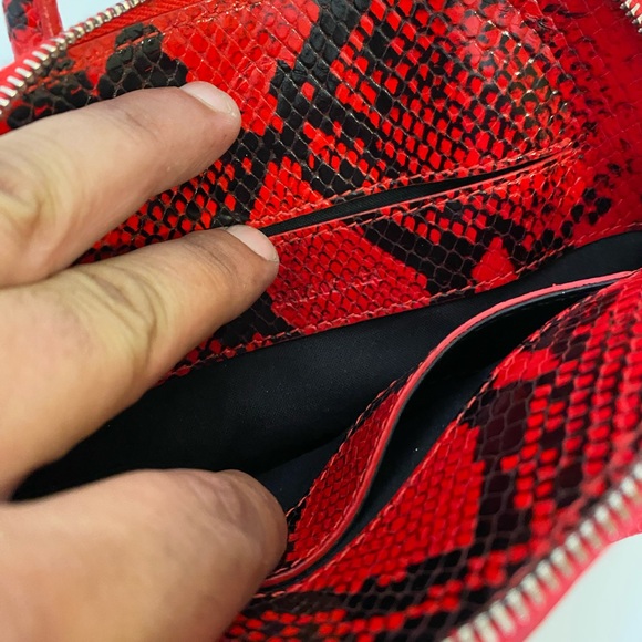 New BALENCIAGA logo Print  Python Leather mini bag Satchel Strap Handbag - Picture 11 of 14